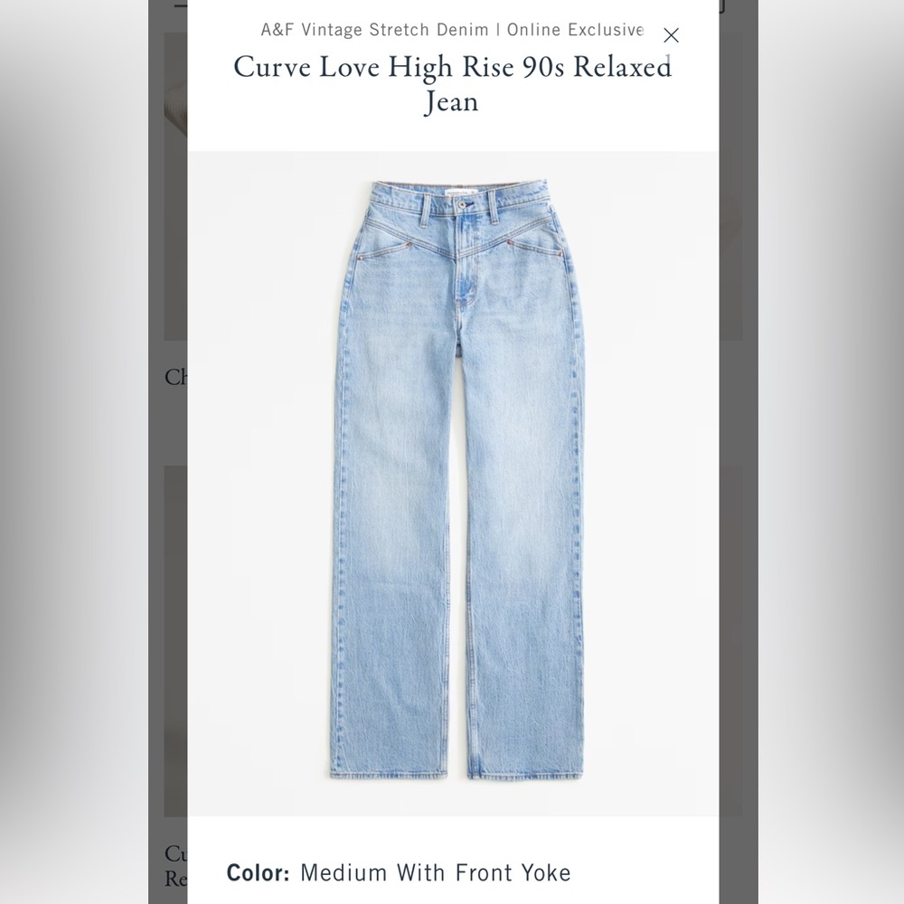 Abercrombie Curve Love 90s high rise relaxed jean - Picture 2 of 7